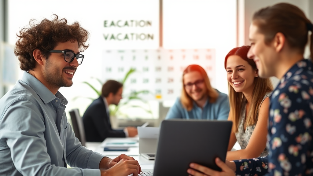 연차 사용 시기 & 절차 (realistic 스타일)