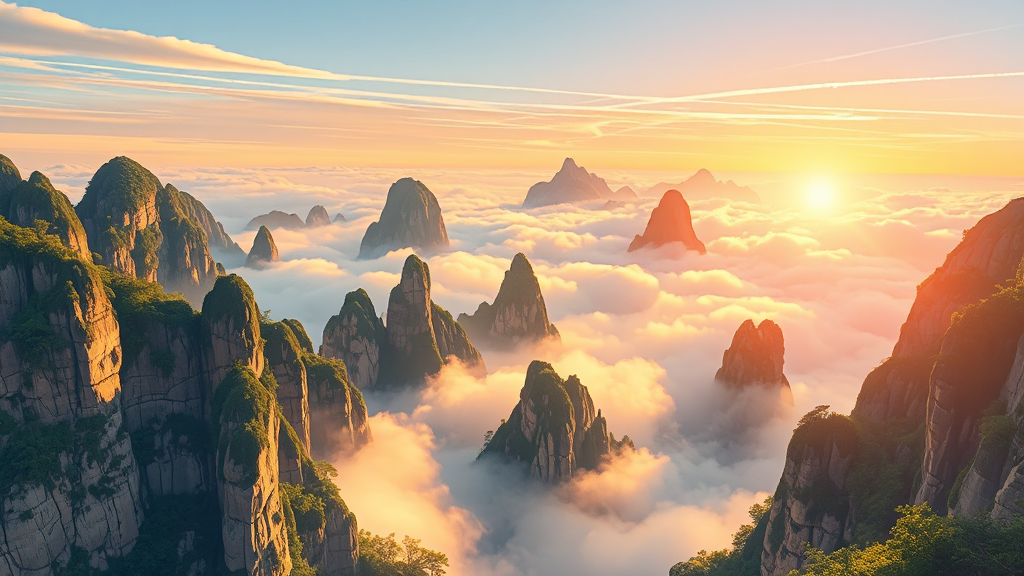 장가계, 날씨가 왜 중요할까? (cartoon 스타일)