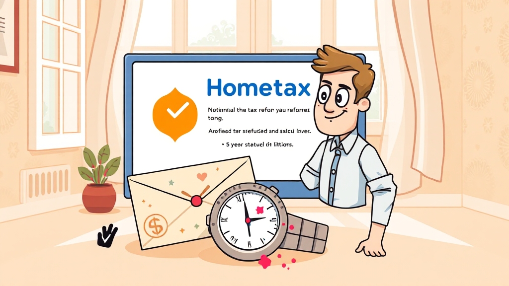 환급금 소멸시효와 지급 시기 (cartoon 스타일)