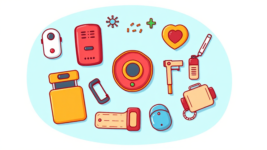 안심 지원 물품 상세 구성 및 활용법 (cartoon 스타일)