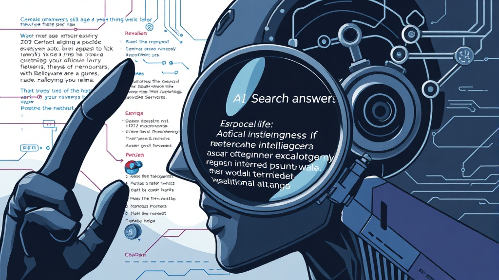 AI 검색, 한계와 주의사항은? (illustration 스타일)