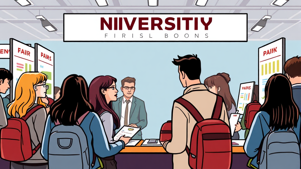 박람회 참가 대학 & 기업 정보 (cartoon 스타일)