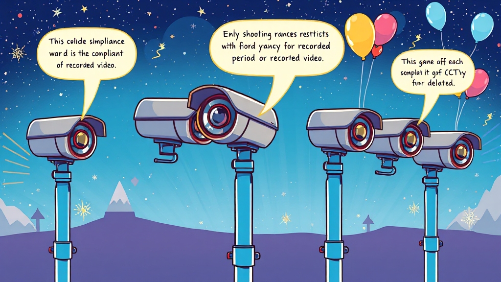 CCTV 관련 법규 및 개인정보 보호 (cartoon 스타일)