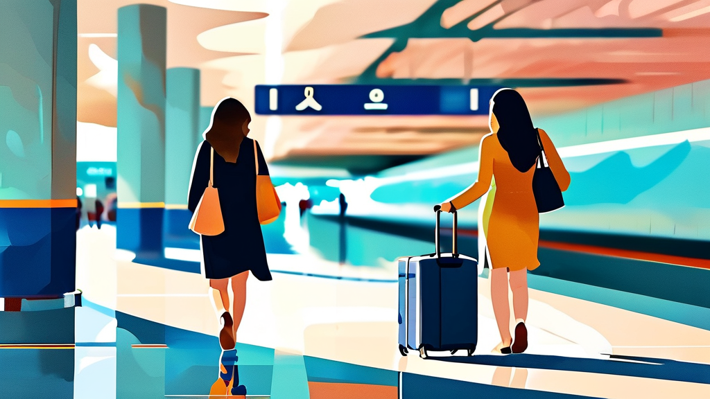 다자녀 가구의 인천공항 주차 경험: 만족과 아쉬움 (watercolor 스타일)