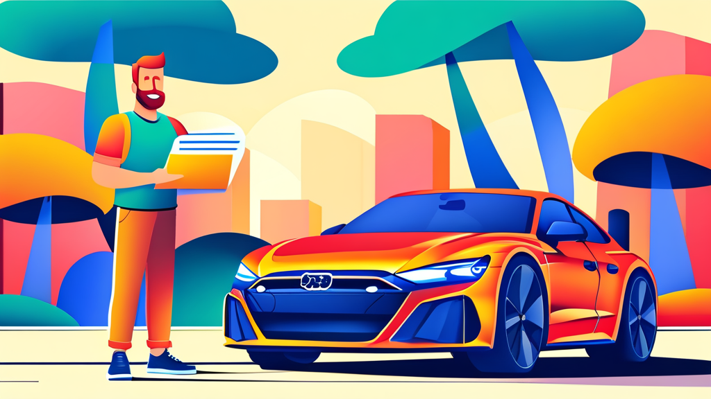 자동차 담보대출, 승인 가능성 높이는 방법 (cartoon 스타일)