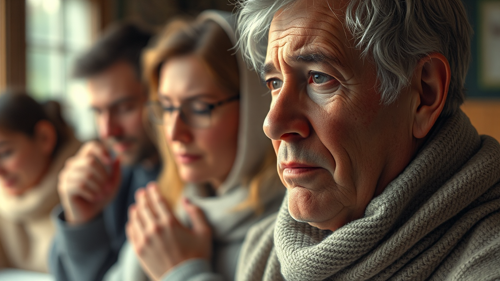 독감 vs 감기, 뭐가 다를까요? (realistic 스타일)