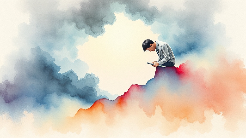 주가 급등락, 왜 이렇게 심할까? (watercolor 스타일)