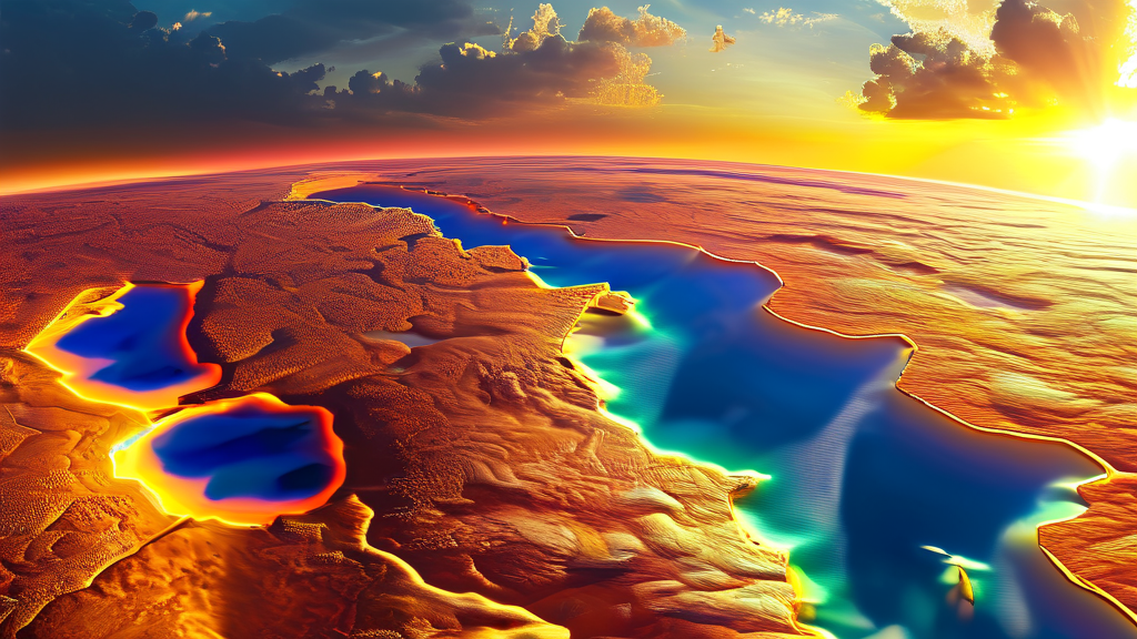 기후 변화와 여름 날씨 패턴의 변화 (realistic 스타일)