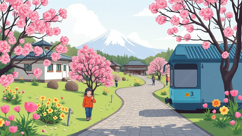 충남 봄 여행 팁: 교통, 숙박, 축제 정보 총정리 (cartoon 스타일)