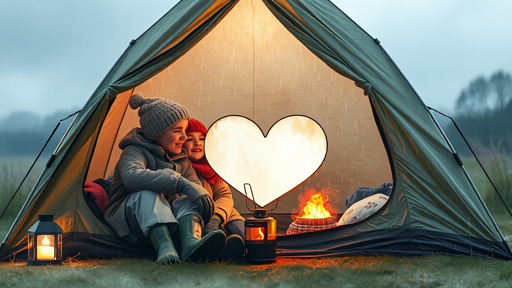 우중캠핑 필수템, 이것만 챙기세요! (watercolor 스타일)