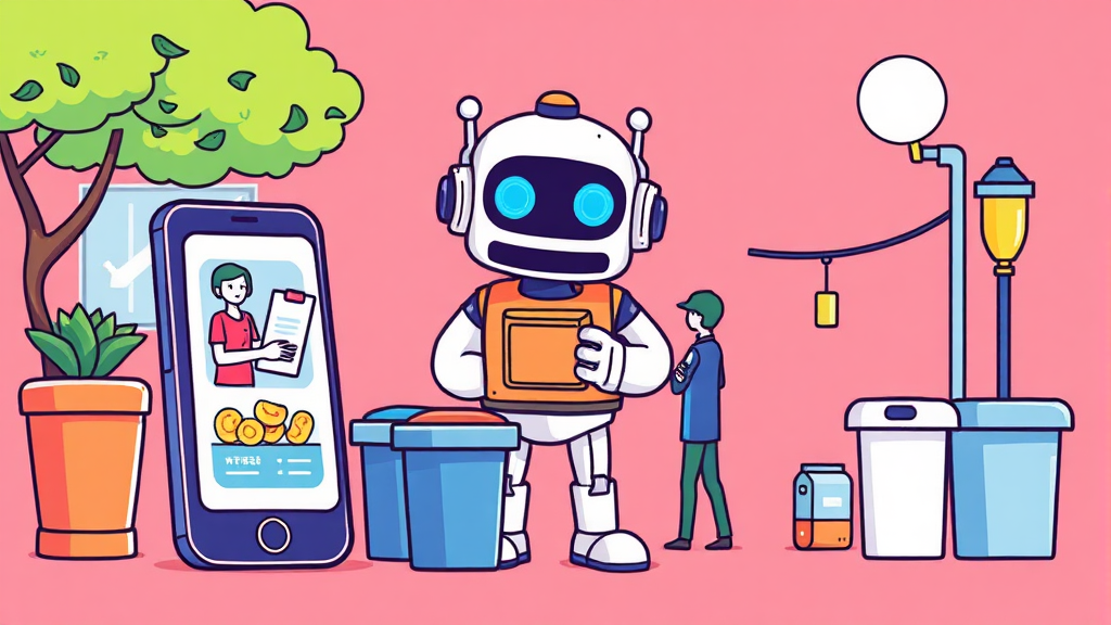 스마트 양평톡톡 주요 기능 (cartoon 스타일)