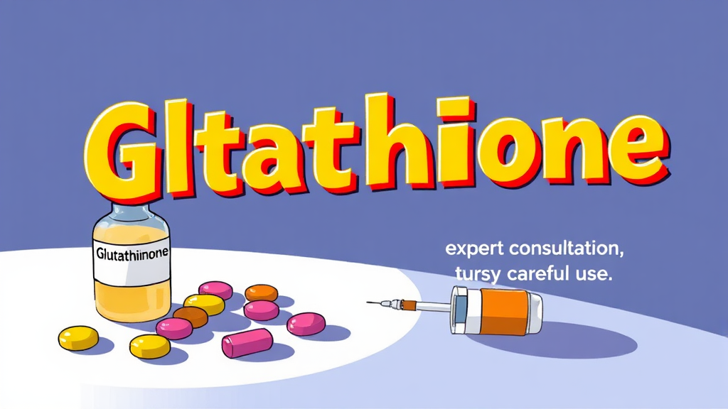 글루타치온 부작용 및 안전성 (cartoon 스타일)