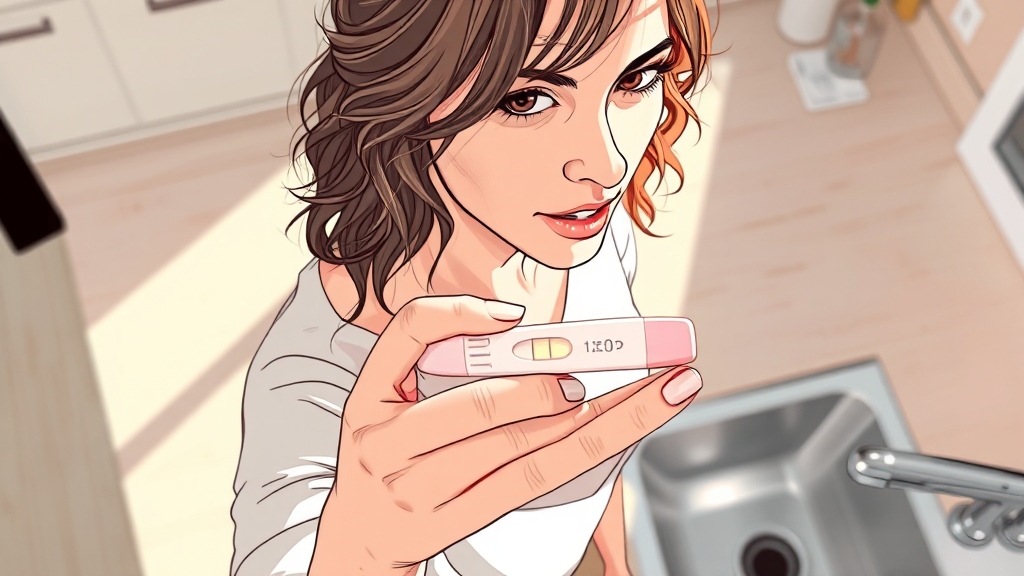 임신테스트기 사용 방법 (illustration 스타일)