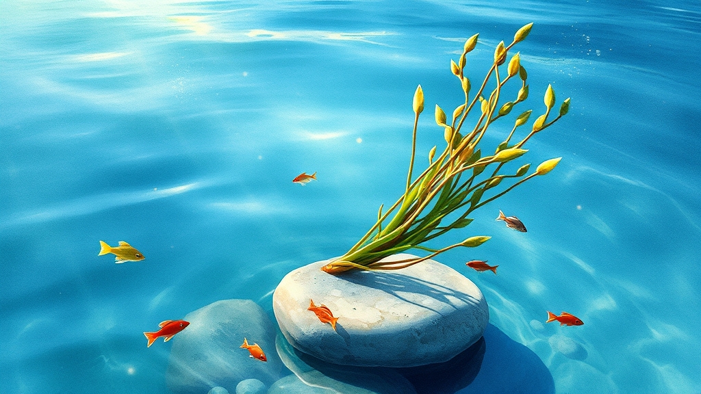 미역줄기, 얼마나 먹어야 할까? (watercolor 스타일)