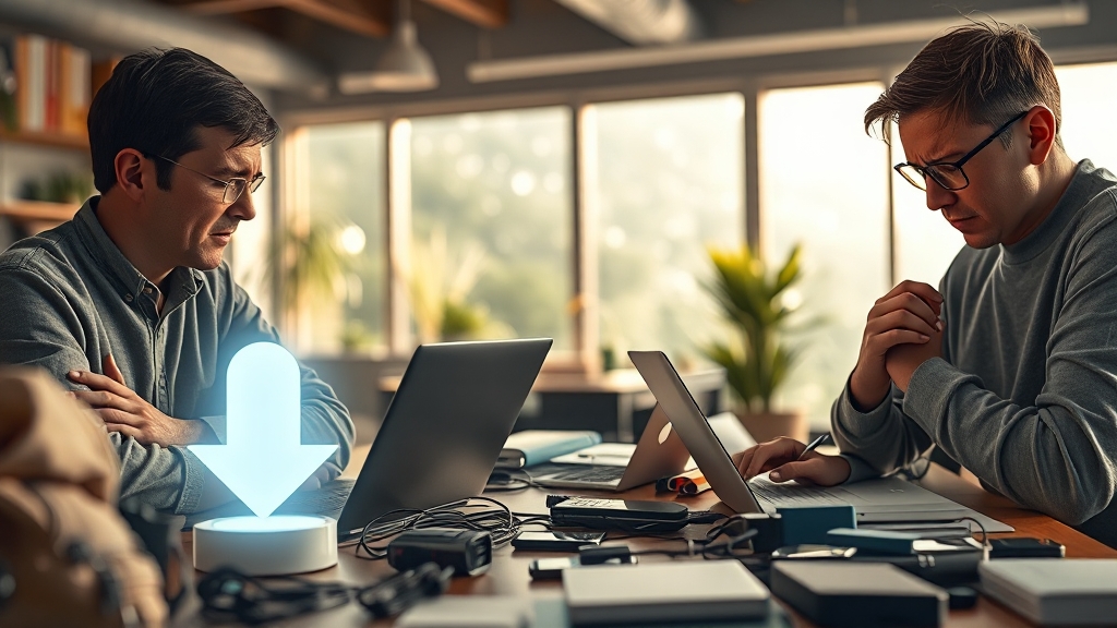 다운로드 오류, 왜 생길까? (realistic 스타일)