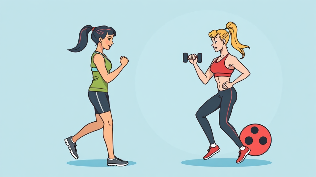 다이어트 운동 루틴, 효과를 극대화하는 팁 (illustration 스타일)