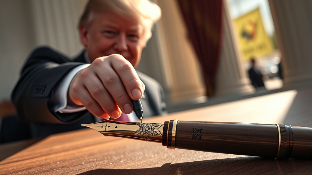 한미 정상회담, 만년필 외교 빛 발하다 (realistic 스타일)