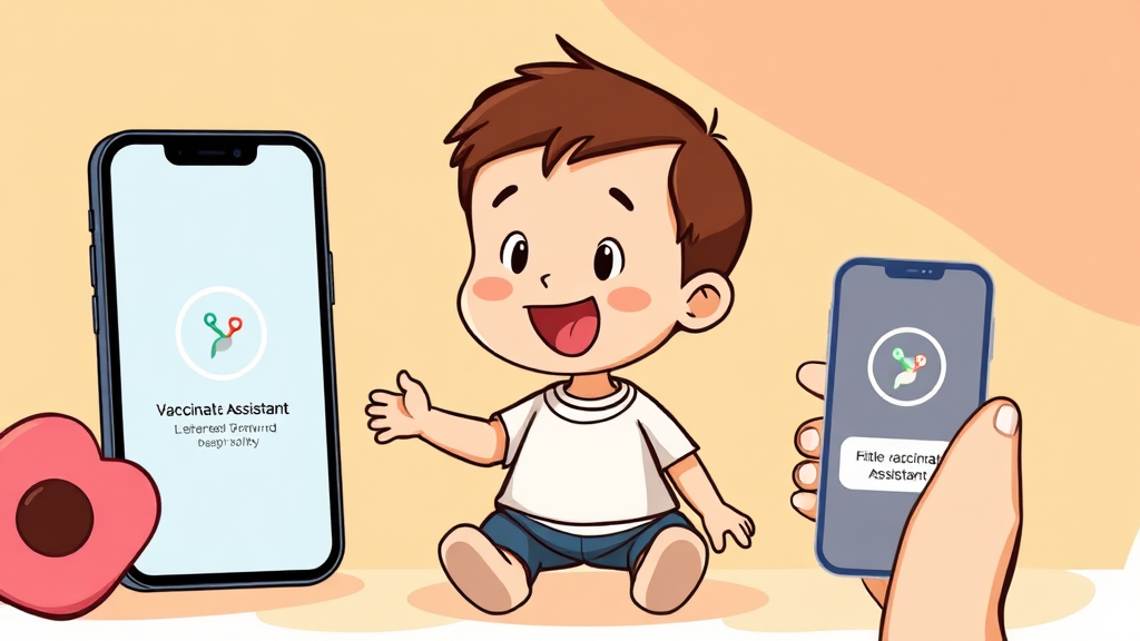 예방접종도우미 앱, 시작은 이렇게 해요 (cartoon 스타일)