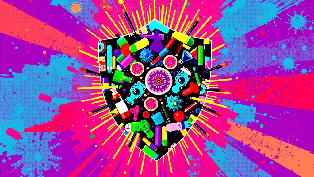 슈퍼이뮨 핵심 성분은? (popart 스타일)