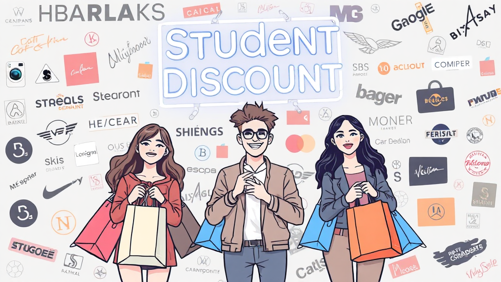 쇼핑 할인: 필요한 물건 저렴하게 (illustration 스타일)