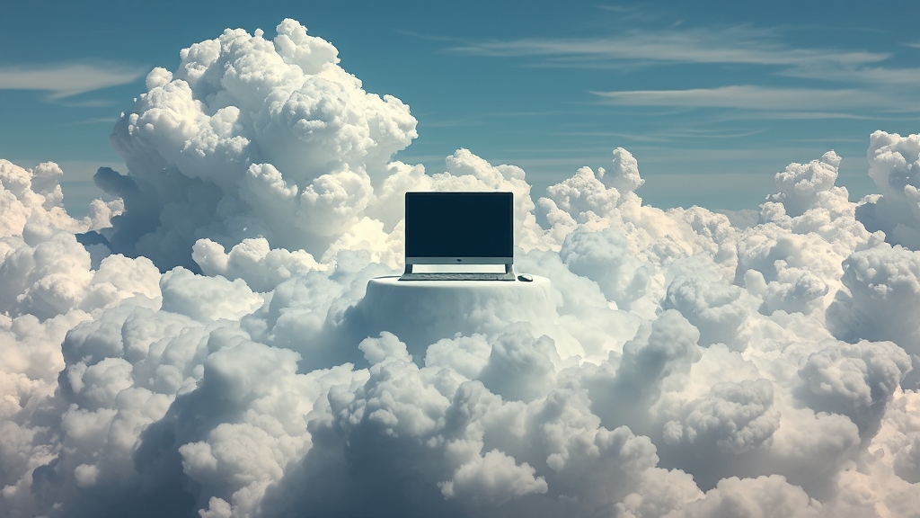 클라우드 컴퓨팅이란? (realistic 스타일)
