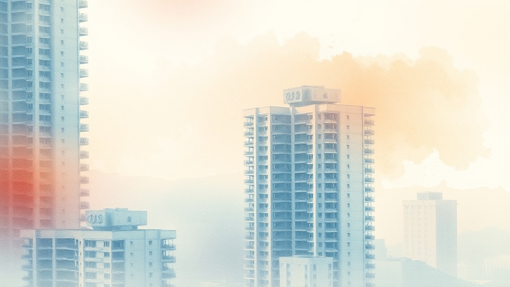 외지인 아파트 매입 증가 (watercolor 스타일)