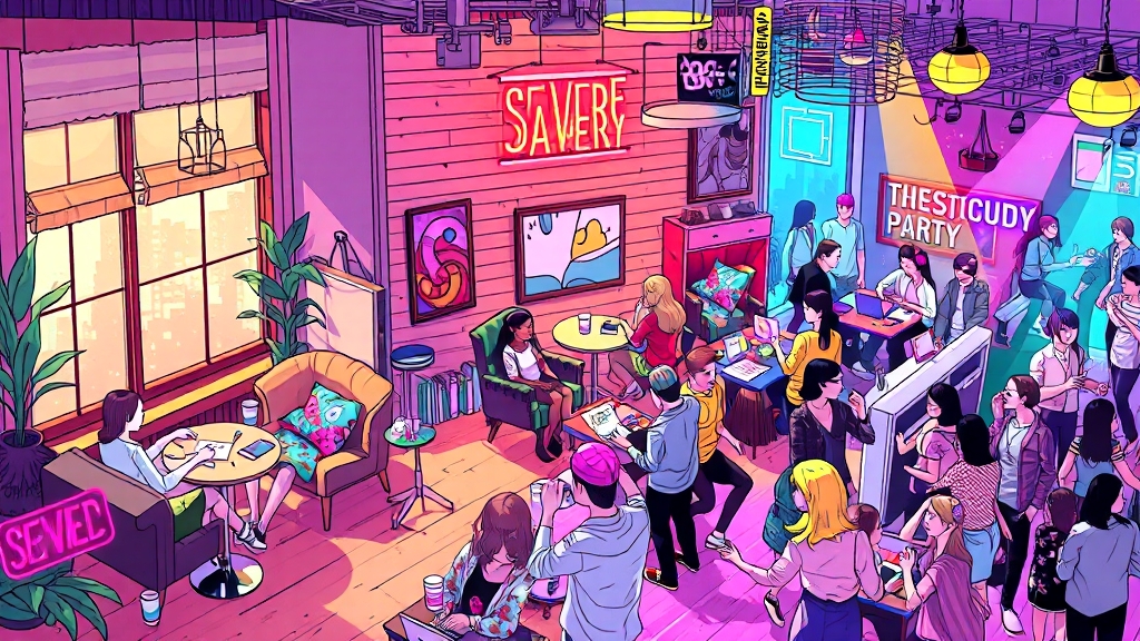 공간 종류 및 특징 비교 (illustration 스타일)