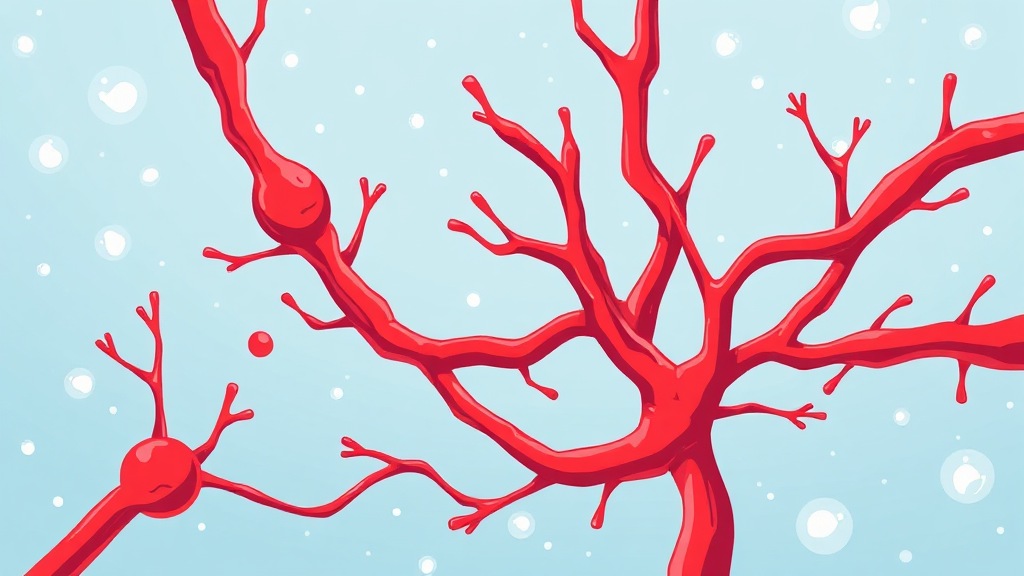 추운 날씨, 혈관 건강에 미치는 영향 (cartoon 스타일)