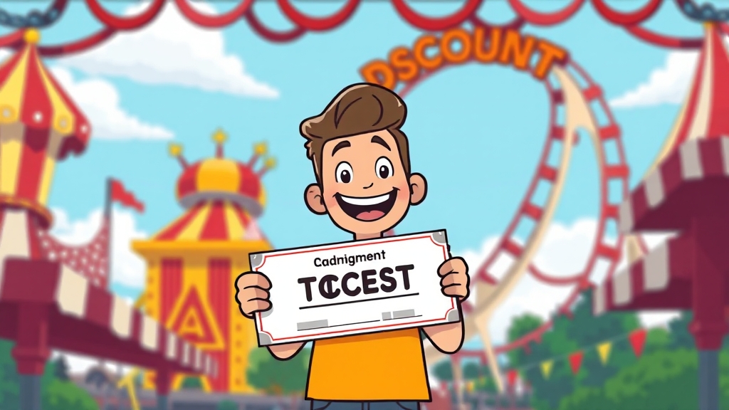 놀이공원 할인 혜택 (cartoon 스타일)