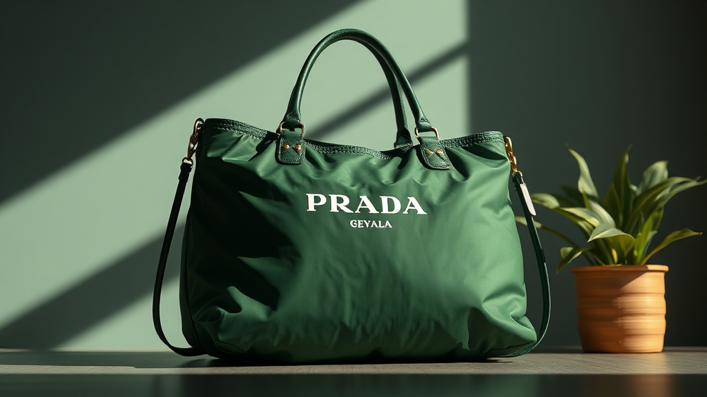 프라다 리나일론 호보백: 특징과 디자인 분석 (realistic 스타일)