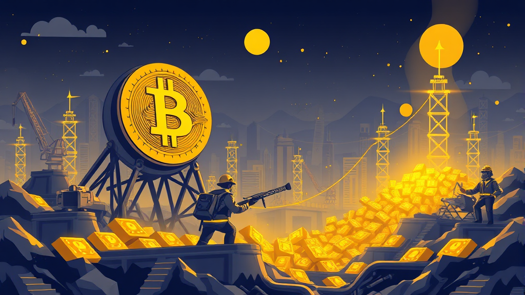 비트코인, 디지털 금? (illustration 스타일)