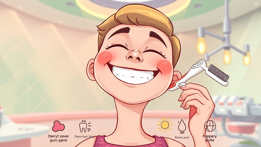 잇몸 치료 후 관리, 어떻게? (cartoon 스타일)