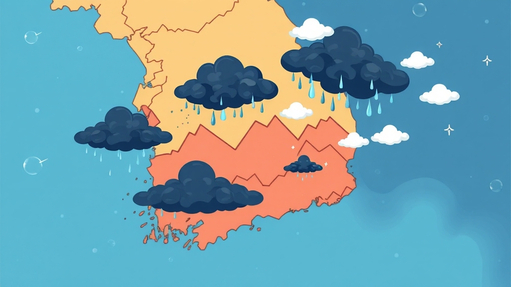 지역별 강수량 예측 (cartoon 스타일)