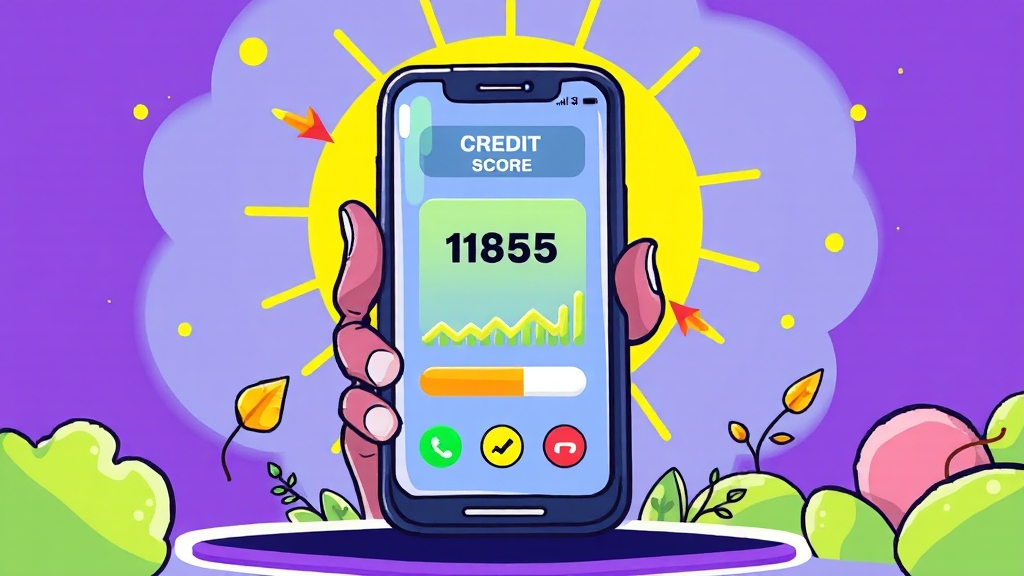 신용점수, 어떻게 확인할까? (cartoon 스타일)