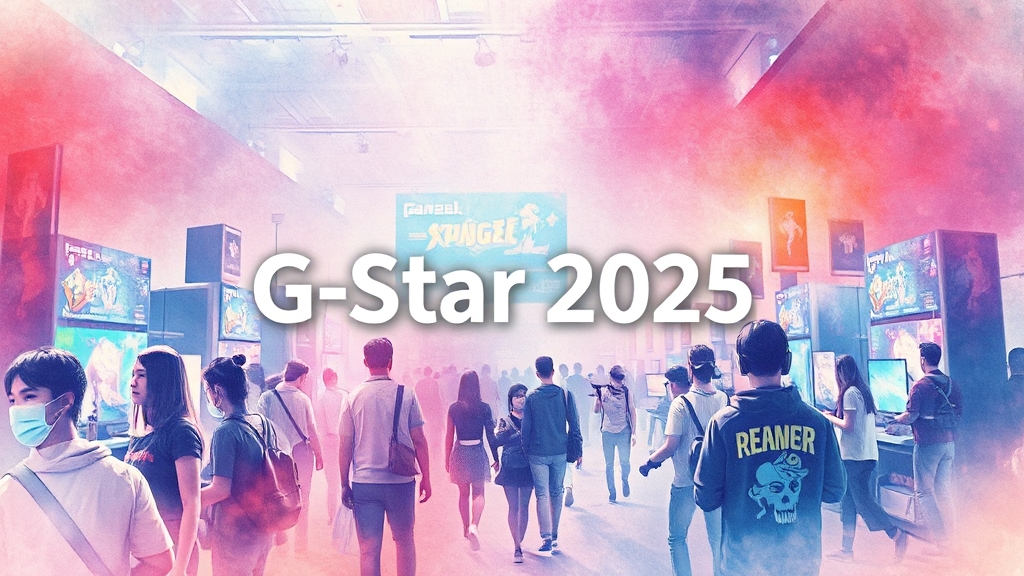 지스타 2025 게임 라인업 (watercolor 스타일)