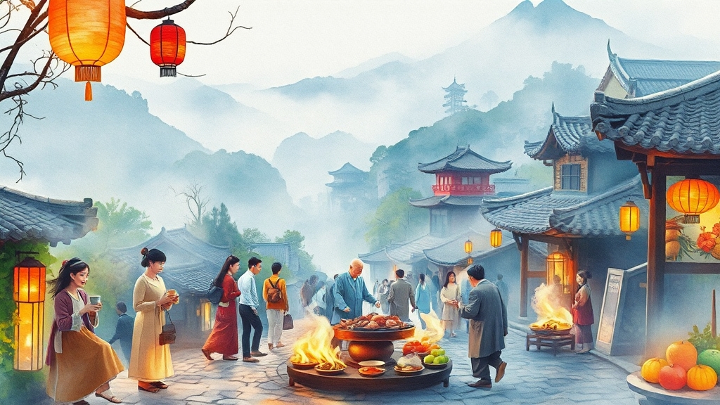 삼복의 유래와 의미 (watercolor 스타일)