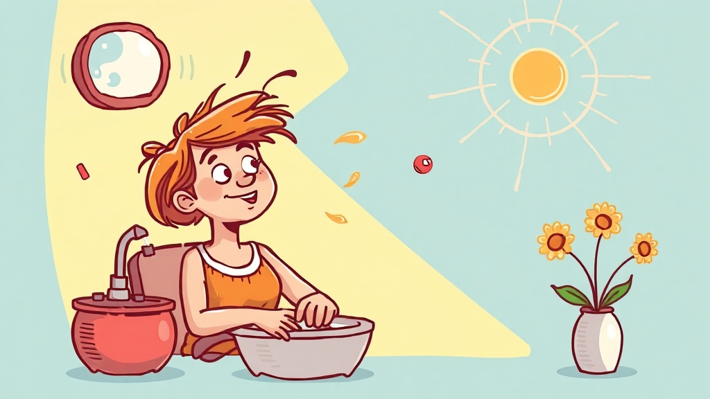 이석증과 일상생활 (cartoon 스타일)