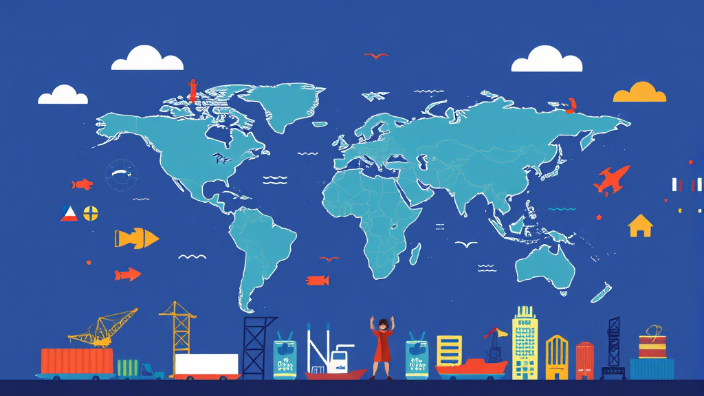 관세 철회가 경제에 미치는 영향 (illustration 스타일)