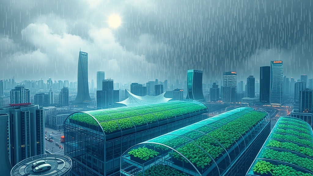 ESG 관점에서 본 장마 대응 기술 트렌드 (illustration 스타일)