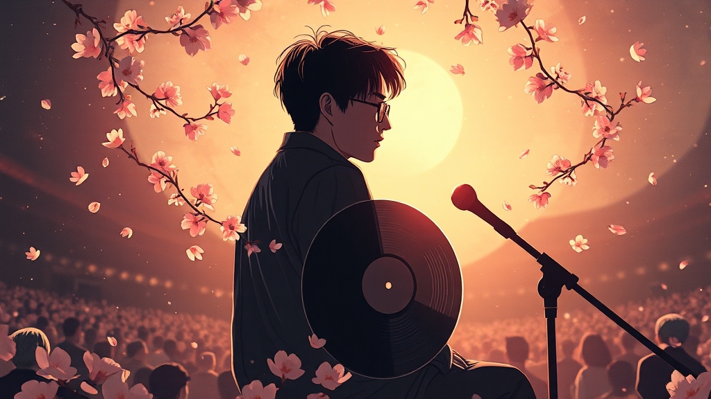조용필 히트곡: 시대를 초월한 명곡 (illustration 스타일)