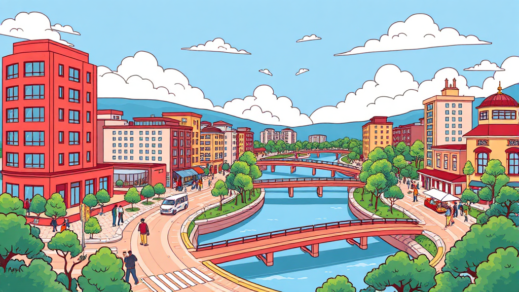 단지 입지 환경 및 교통 여건 (cartoon 스타일)