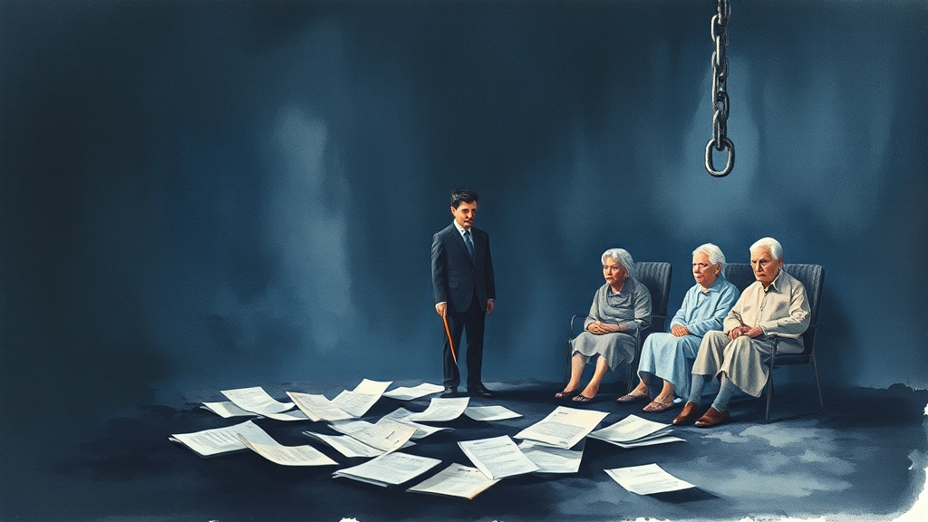 공무원 사회, 현재 상황은? (watercolor 스타일)