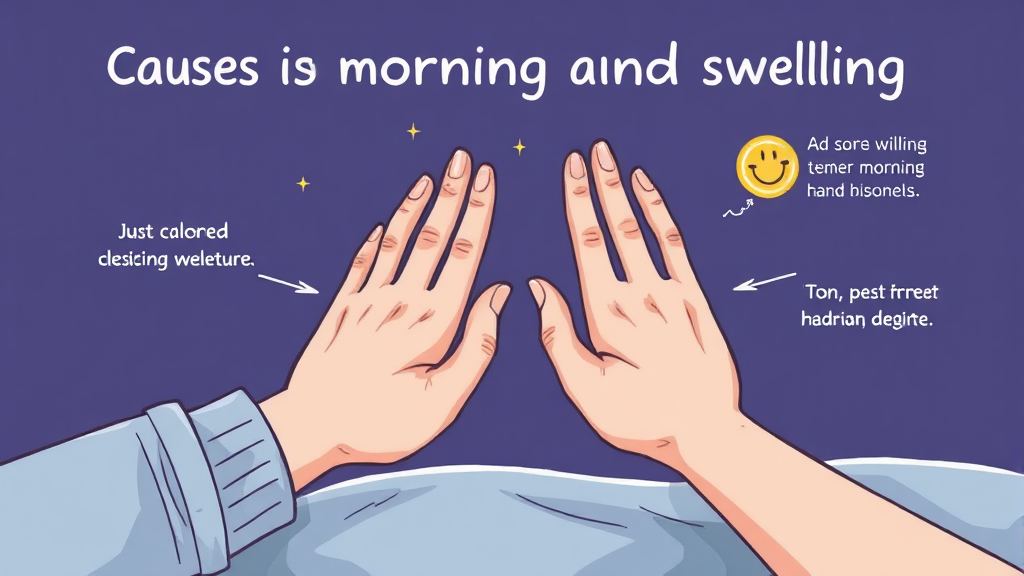아침 손 붓기의 흔한 원인 파헤치기 (illustration 스타일)
