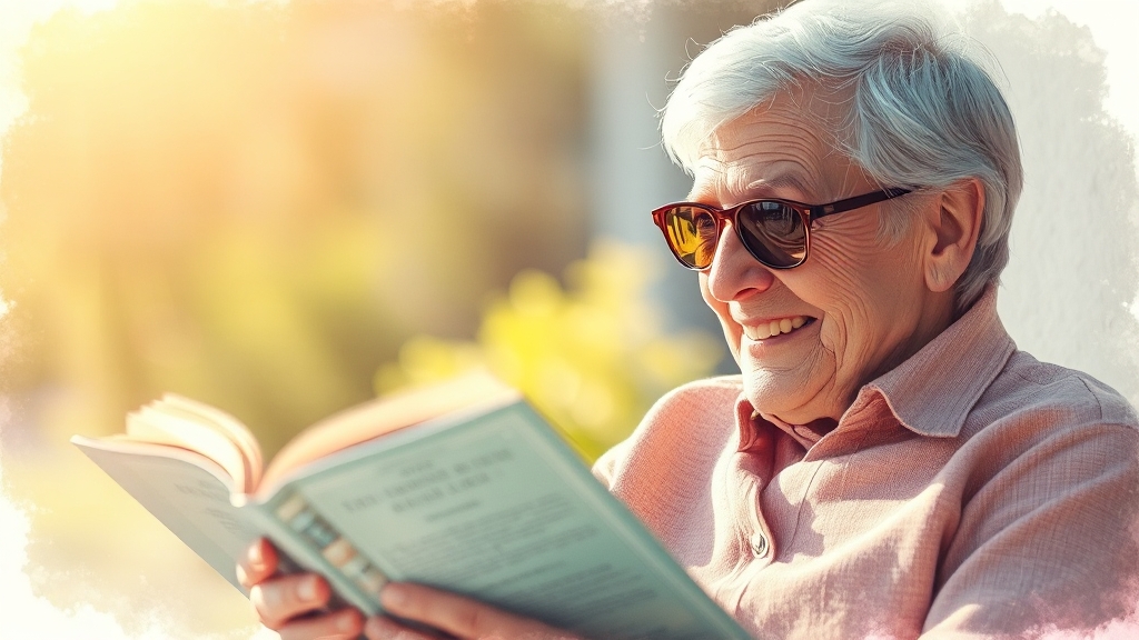 노안 수술 후 관리 및 주의사항 (watercolor 스타일)