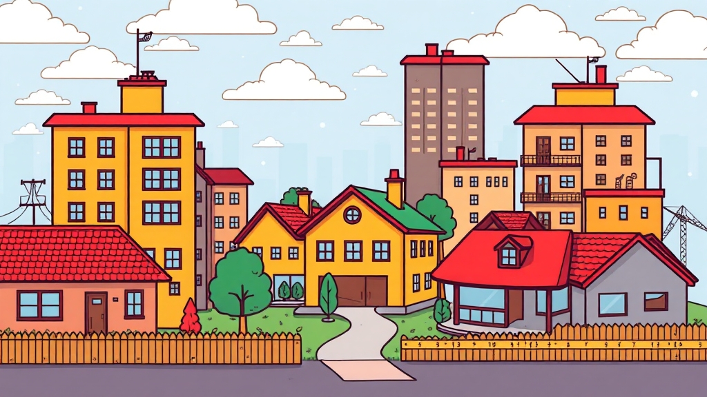 정부 규제와 시장 변화 (cartoon 스타일)