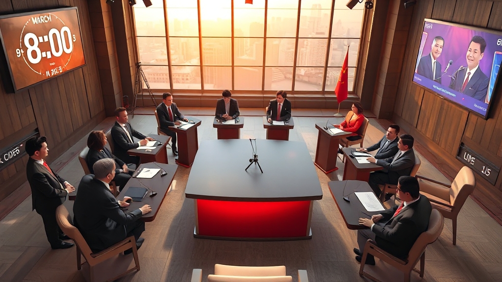 TV토론 일정 한눈에 보기 (realistic 스타일)