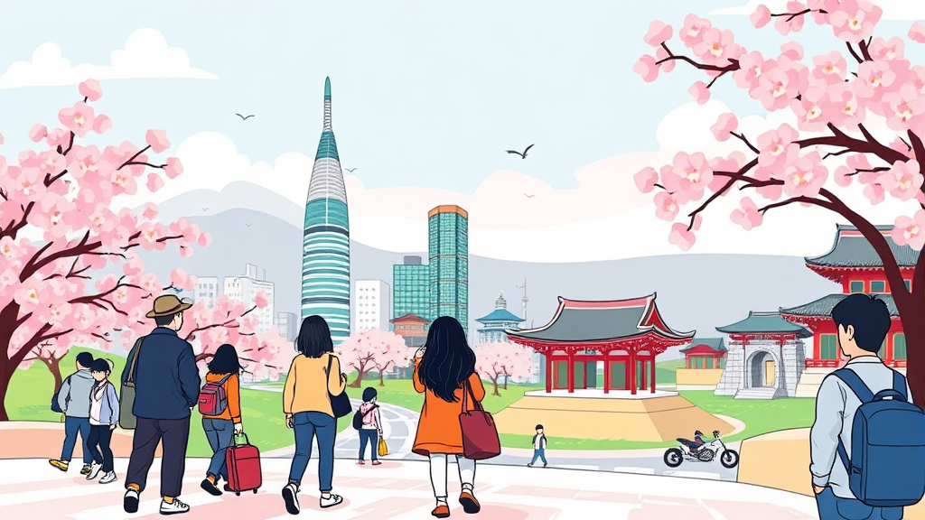 벚꽃 여행 계획 세우기: 최적의 시기와 장소 선정 가이드 (cartoon 스타일)