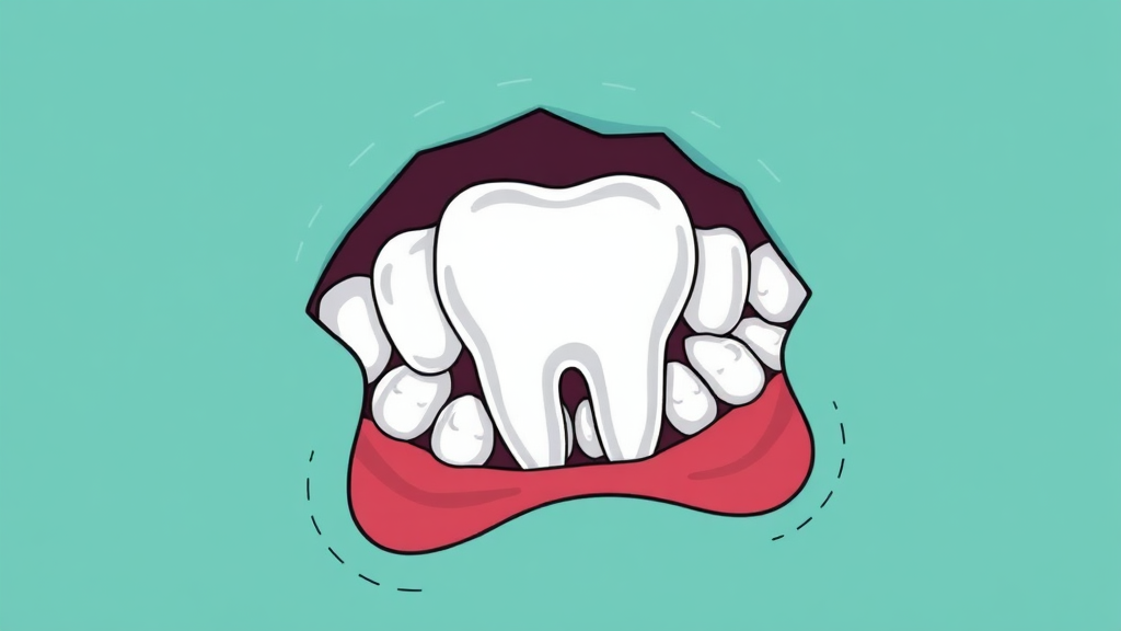 매복 사랑니의 위험성과 발치의 중요성 (cartoon 스타일)