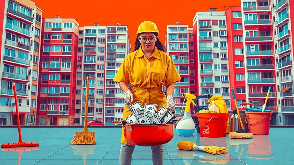 우리 집 평수에 맞는 청소 비용은? (popart 스타일)