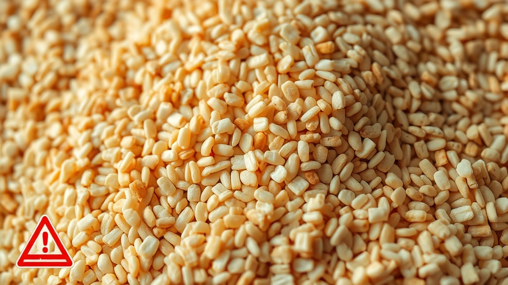파로 곡물 섭취 시 부작용 및 주의사항 (realistic 스타일)